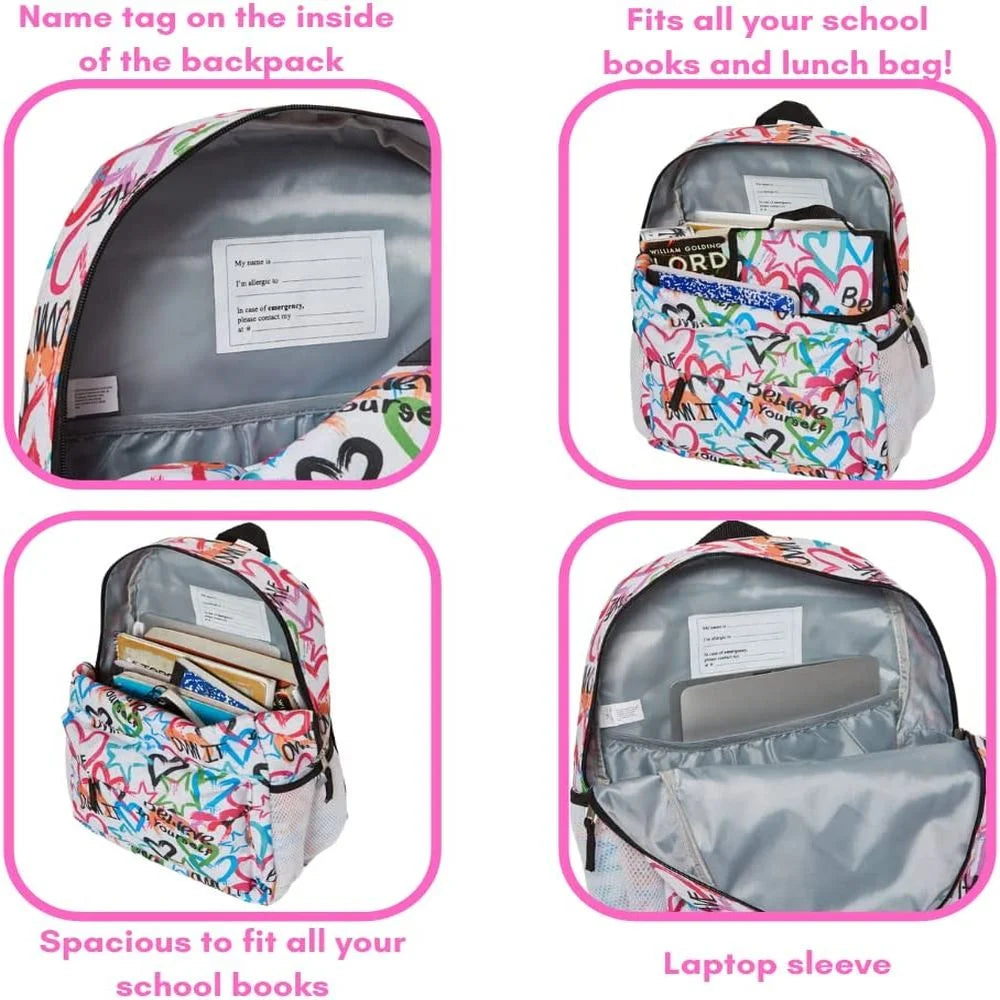 6 Piece Backpack Set with Lunch Box and Water Bottle P97854