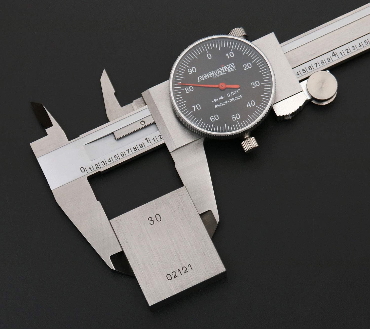 Black Face Dial Caliper Stainless Steel T97325