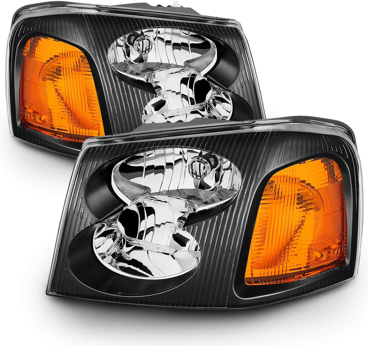 Black Replacement Headlights Set N8938