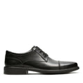 Black Leather Cap Toe Shoes Size 12 Wide I371758