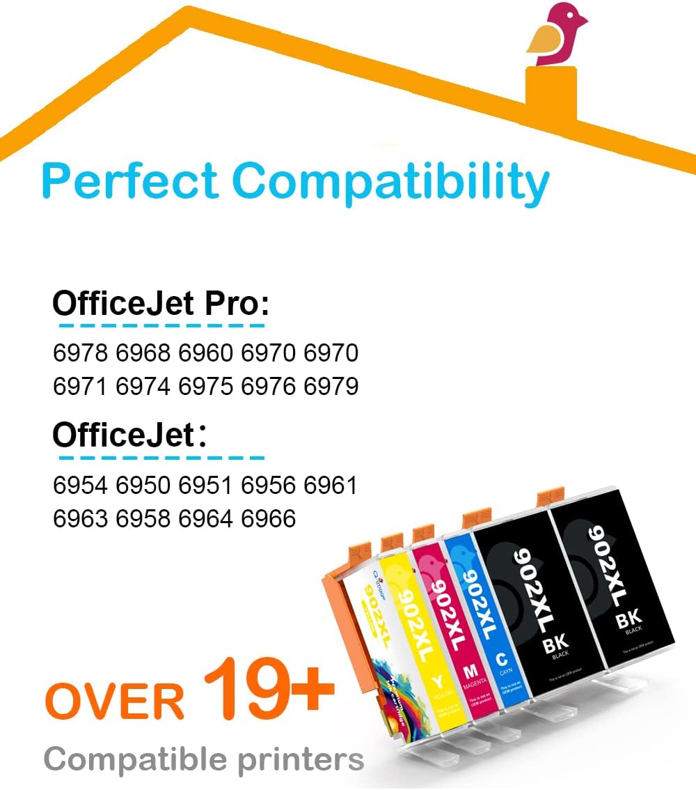 Compatible Ink Cartridge 5 Pack for HP Officejet Pro Printer (2 Black, Cyan, Magenta, Yellow) S63388