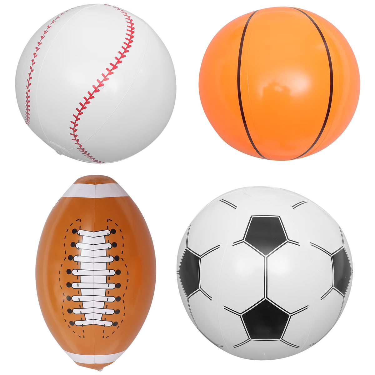 4 Pcs Inflatable Beach Ball Toys F8039