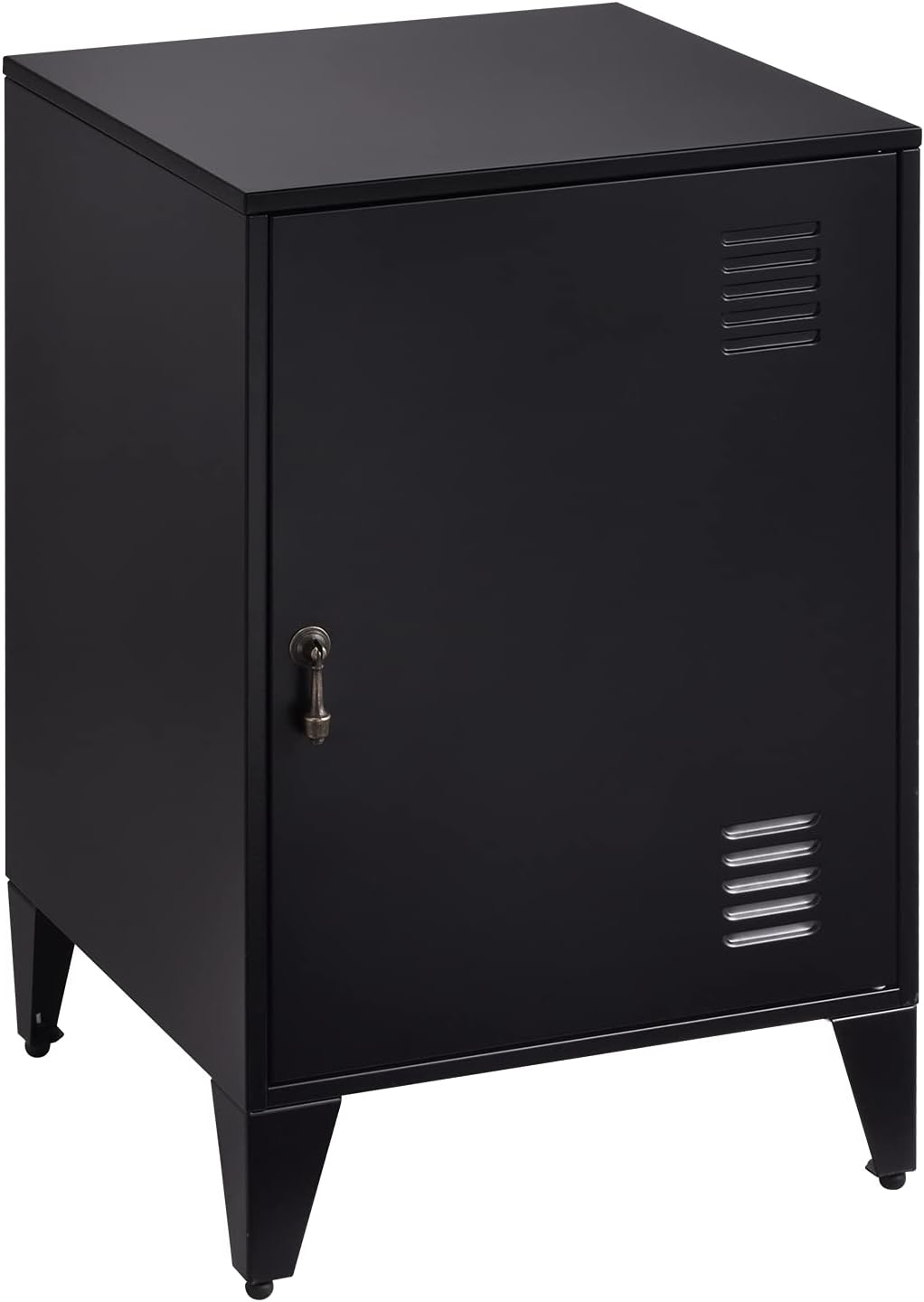 Black Metal Night Stands Set of 2 with 1 Door S6421