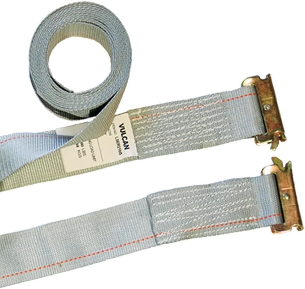 Ratchet Strap for E Track, 16 Foot, 6 Pack, Gray, 1,333 Pound Safe Working Load C1718