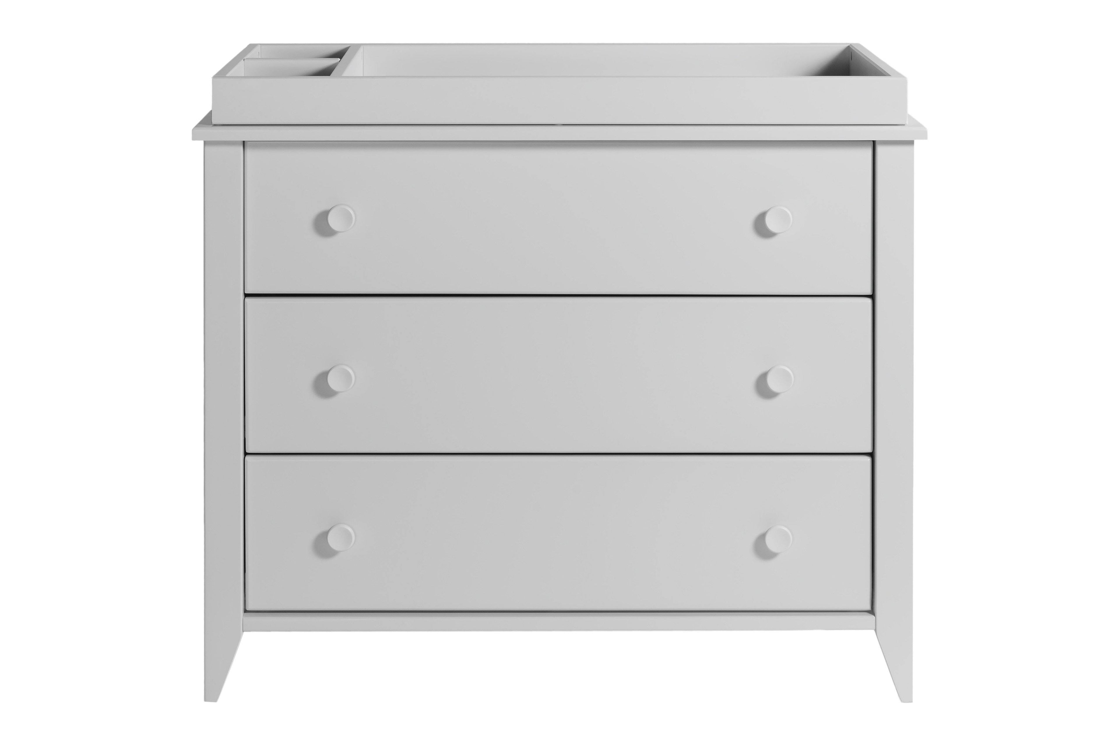 3-Drawer Changer Dresser with Removable Changing Tray Washed Natural White J939388