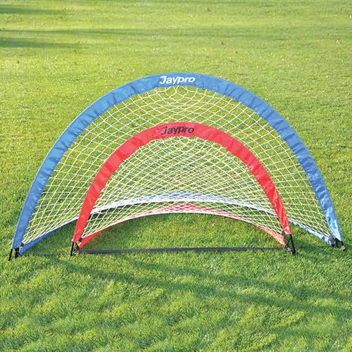 3x6-Foot Blue Pop Up Soccer Goals with Carry Bag (2) V154170