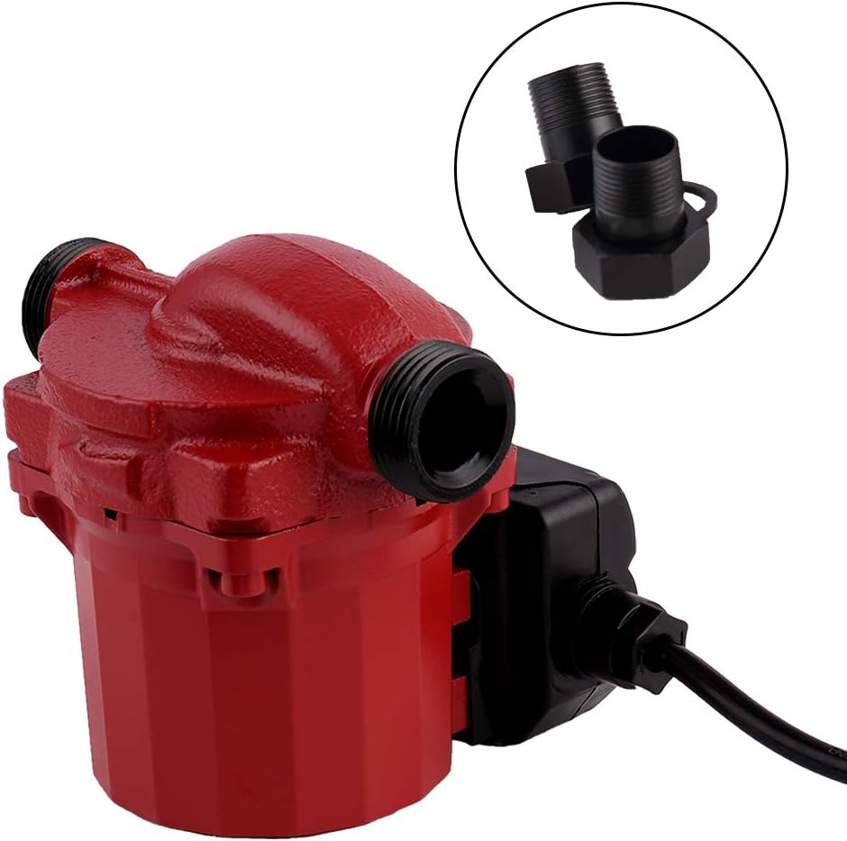 Hot Water Circulator Circulation Pump 115V/60Hz 3-Speed Cast Iron Booster Pump 1.5 inch Outlet 46/67/93W E3907