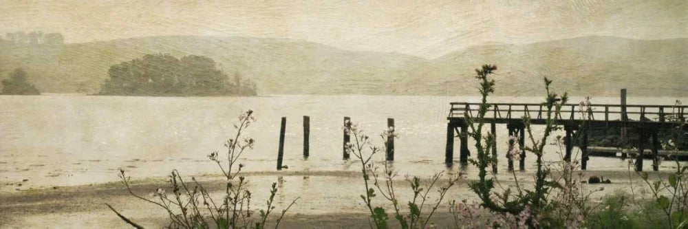 32x13 Black Ornate Wood Framed Museum Art Print C350