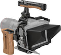 Camera Cage Accessory Kit with Top Handle Wooden Side Handle HDMI Cable Clamp SSD Clamp Sunhood NATO Rail Screen Protector V551317