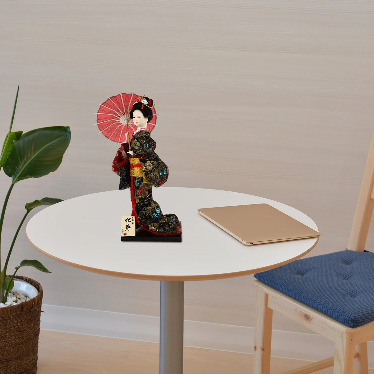 Japanese Kimono Figurine Asian Dolls Ornament Oriental Statue Collectible Figure Antique Vintage Sculpture S7141