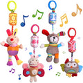 4 Packs Baby Pram Pushchair Toys with Ringing Bell C22387