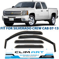 4pcs In-Channel Window Deflectors for Chevrolet Silverado 1500 Crew Cab 2007-2013 X37667