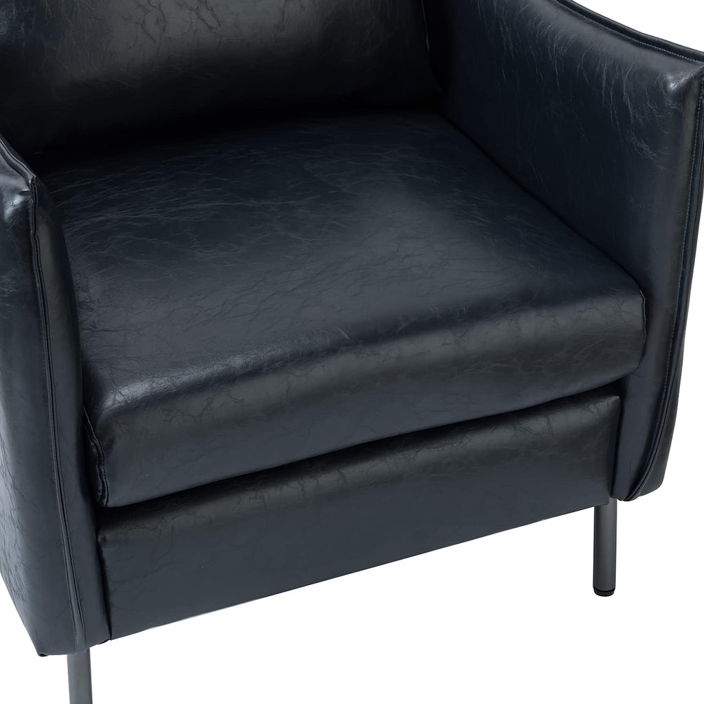 Navy Faux Leather Armchair Set Of 2 N159645