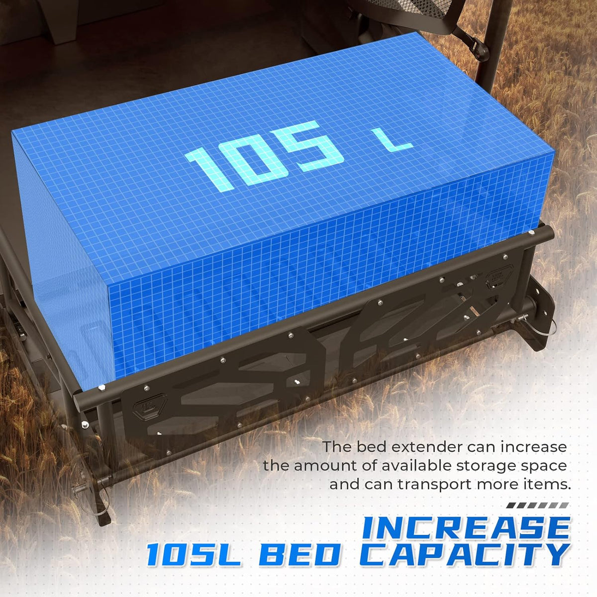 Black Steel Cargo Bed Extender I495