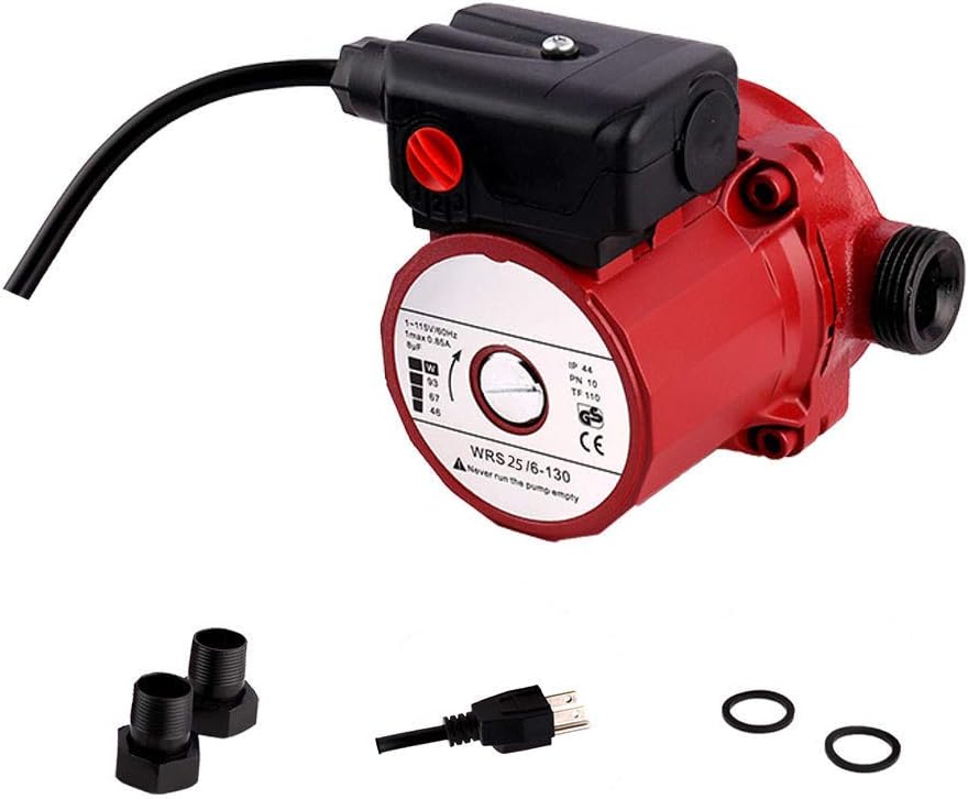 Hot Water Circulator Circulation Pump 115V/60Hz 3-Speed Cast Iron Booster Pump 1.5 inch Outlet 46/67/93W E3907