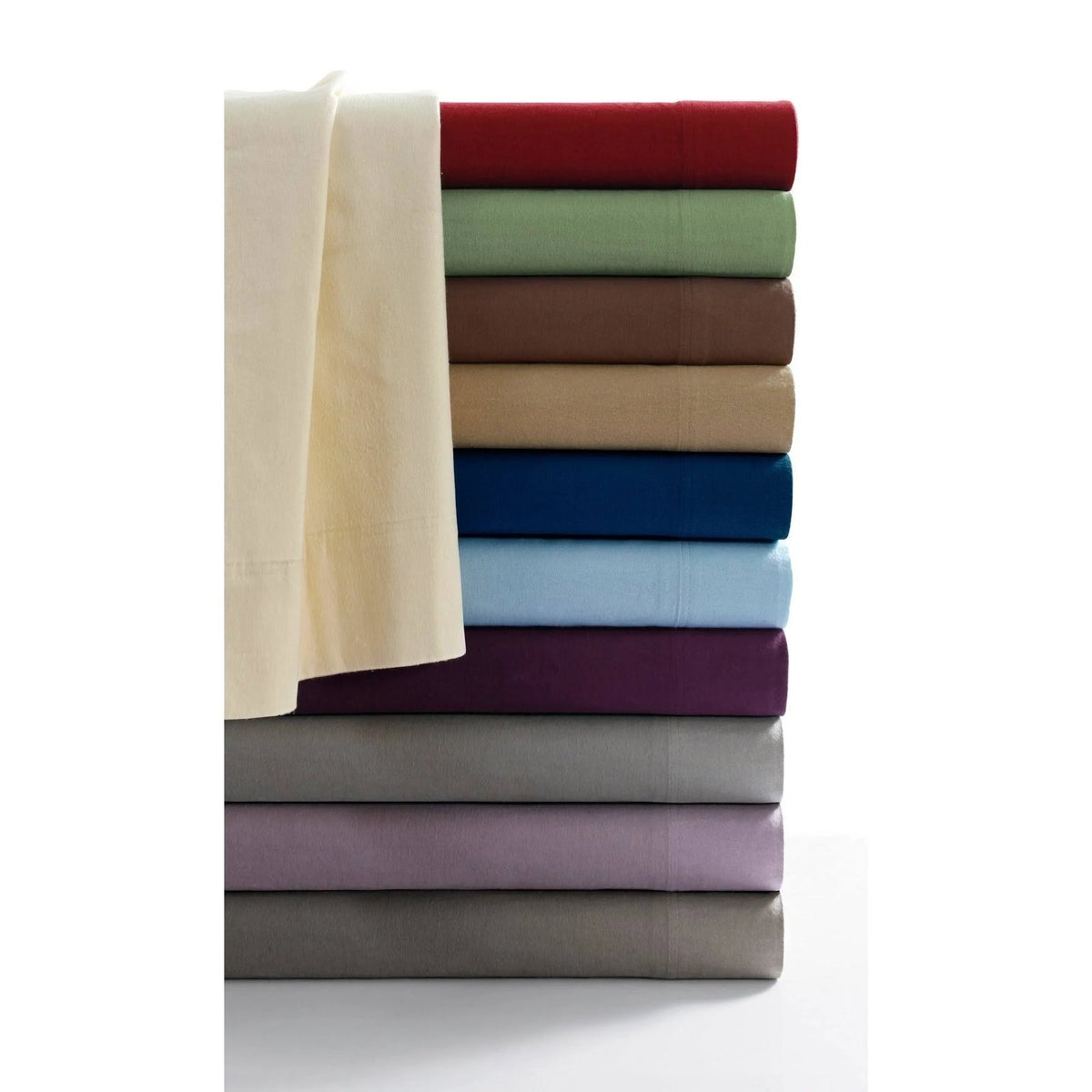Deep Red Twin XL 3 Piece Flannel Sheet Set H669901