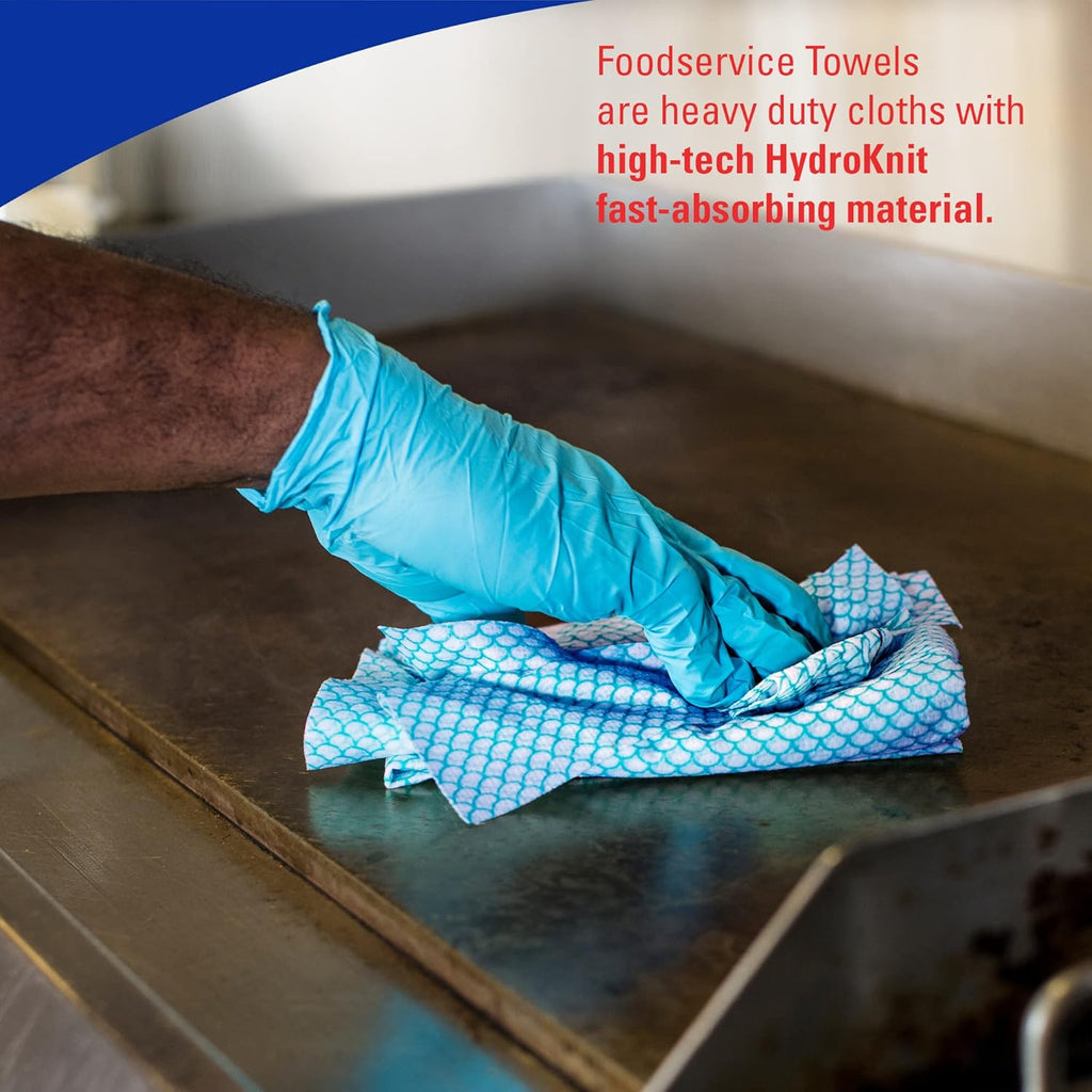 Blue 1/4 Fold Foodservice Towels, Case of 300, Pack of 2 L137