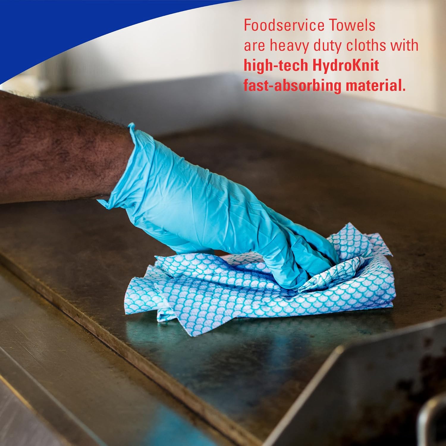 Blue 1/4 Fold Foodservice Towels, Case of 300, Pack of 2 L137