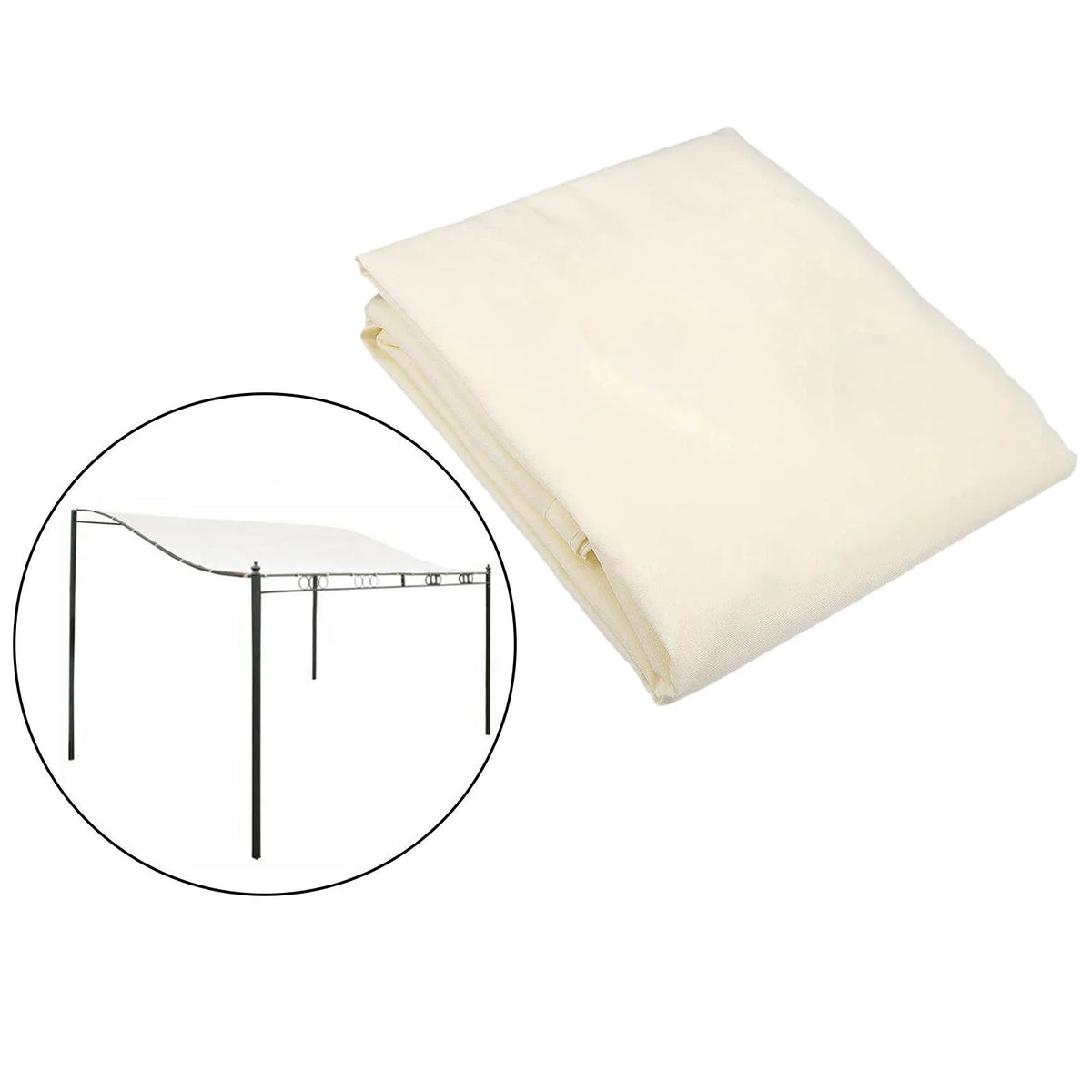 3x2.6m Patio Pavilion Gazebo Sunshade Tent Cover D657508