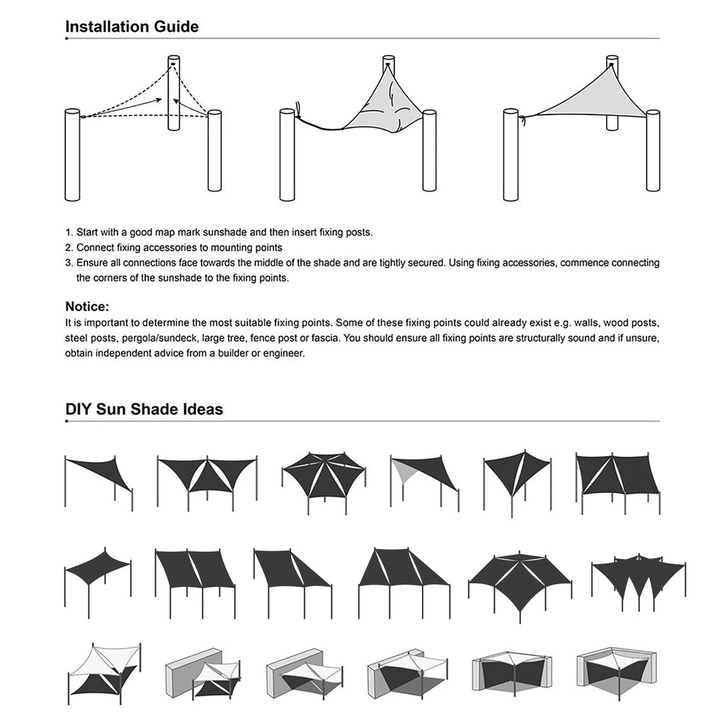 Beige Rectangle Sun Shade Sail V609