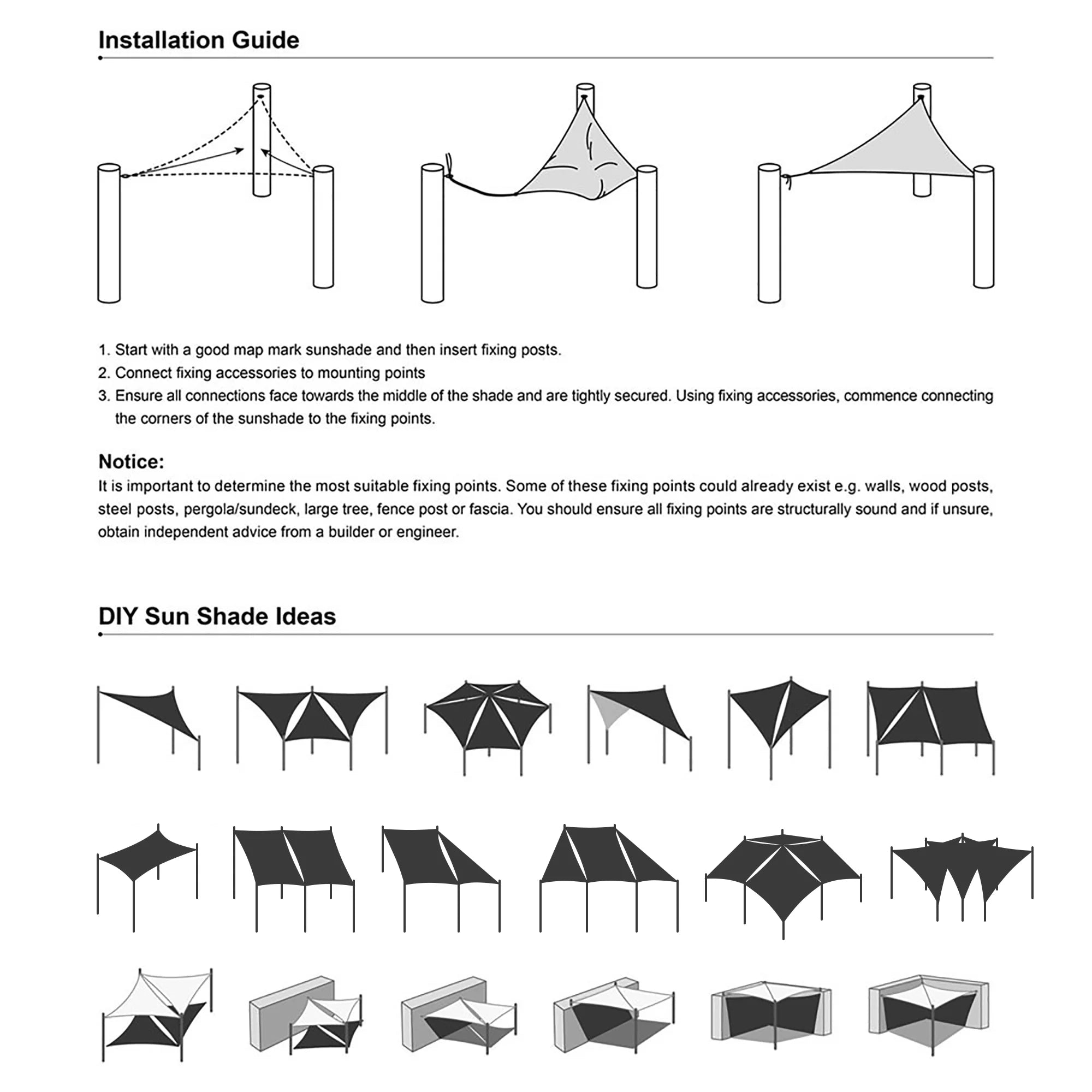 Beige Rectangle Sun Shade Sail V609