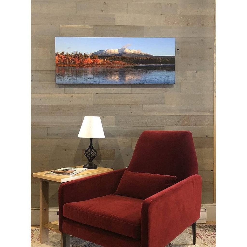 Reclaimed Wooden Wall Planks, Peel and Stick, 5x22 Wide, 10 Sq. ft, Driftwood L949797