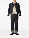 Thom Browne garment dyed 4-Bar cardigan