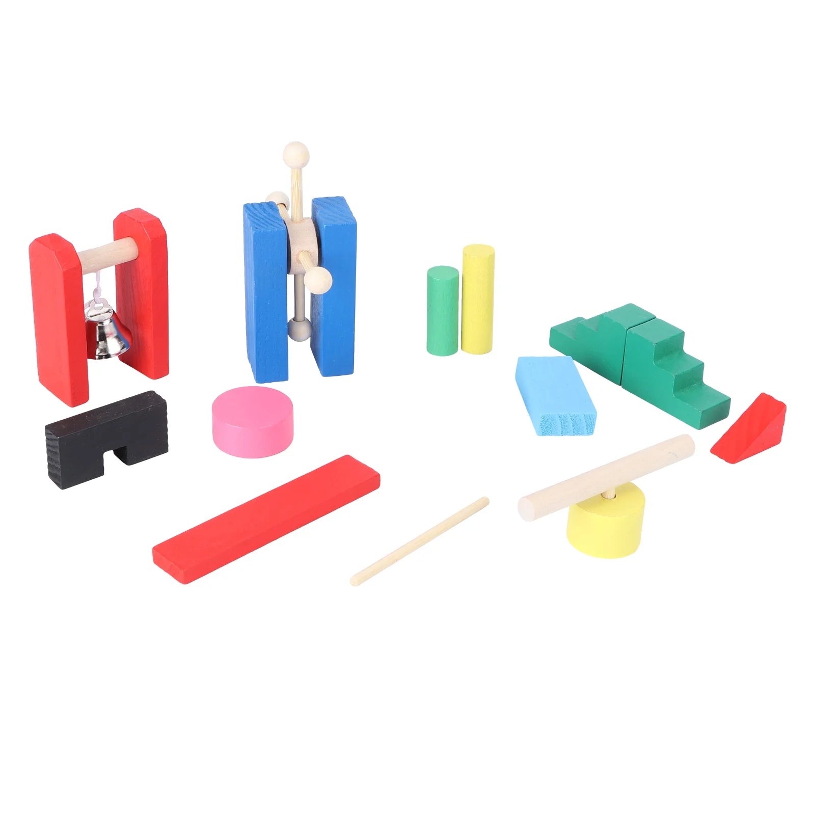 Wooden Domino Blocks Building Toy Educational Toys X645