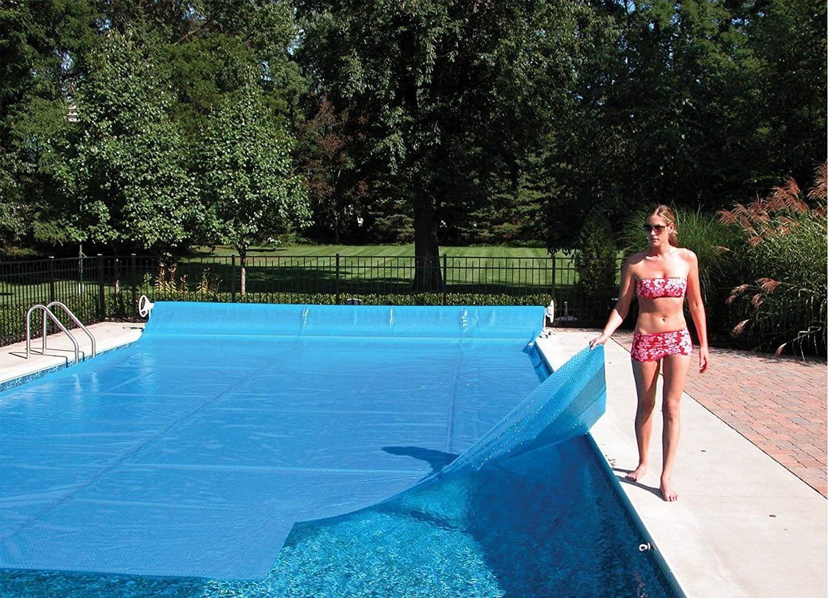 Blue Rectangle Solar Pool Cover with Grommets, 20' x 45' Y23369