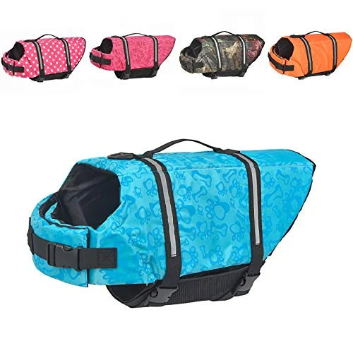 Adjustable Dog Life Jacket with Reflective Stripes I519195