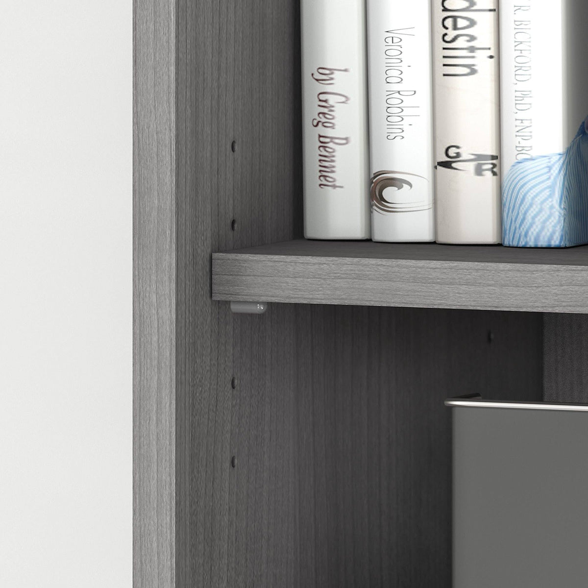 Storm Gray 5 Shelf Bookcase W5165