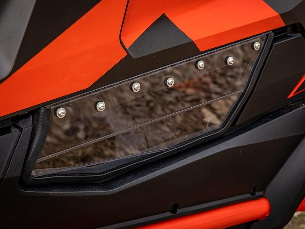 Clear Lower Doors for Honda Talon 1000X / 1000R / 1000X-4, 1/4” Clear Polycarbonate B405815