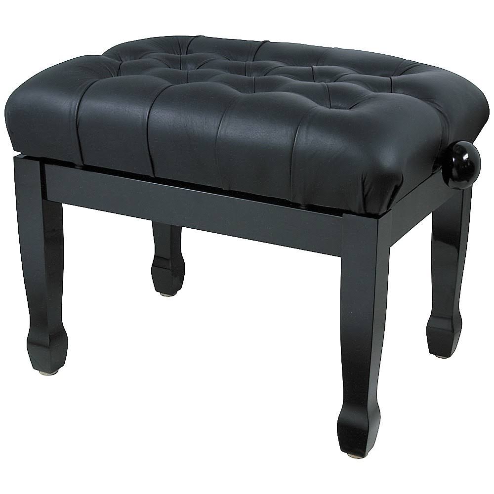 Leather Concert Piano Bench Black F71620