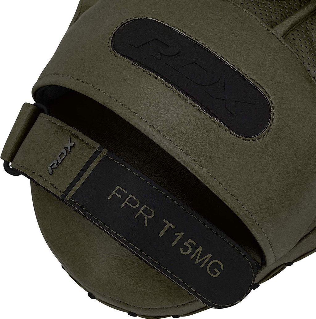 Matte Green Leather Boxing Focus Mitts Y468