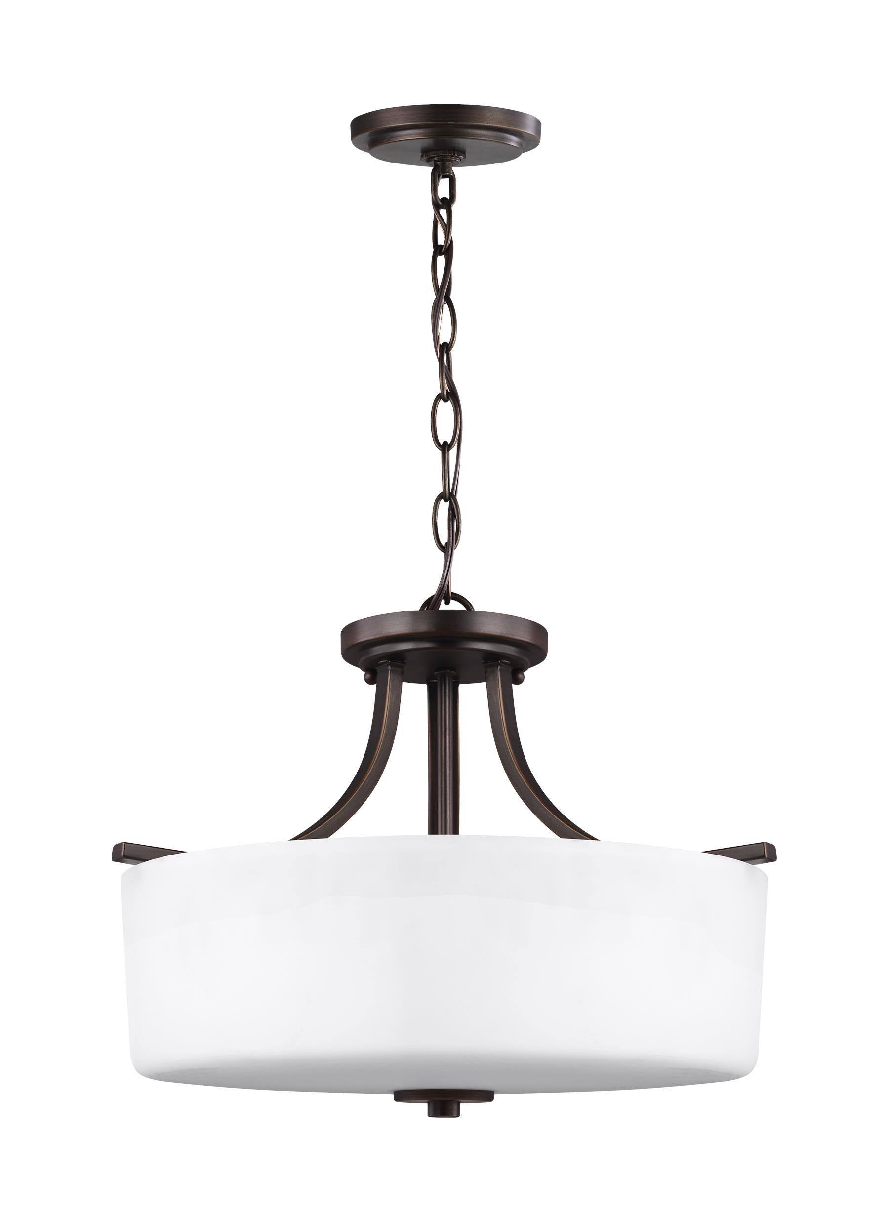 Semi Flush Mount Light, Burnt Sienna L92761