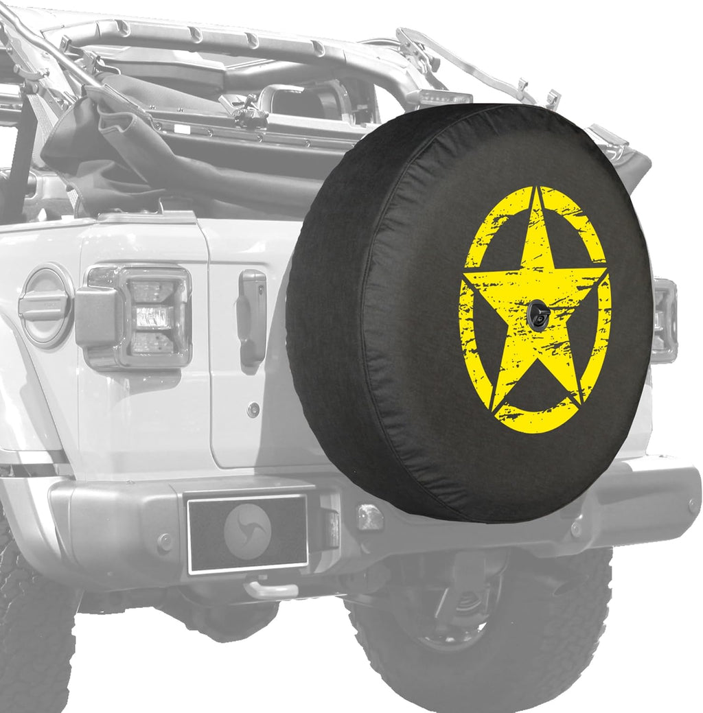 32" Soft Tire Cover for Jeep Wrangler JL with Back-up Camera Pack of 2 O6390