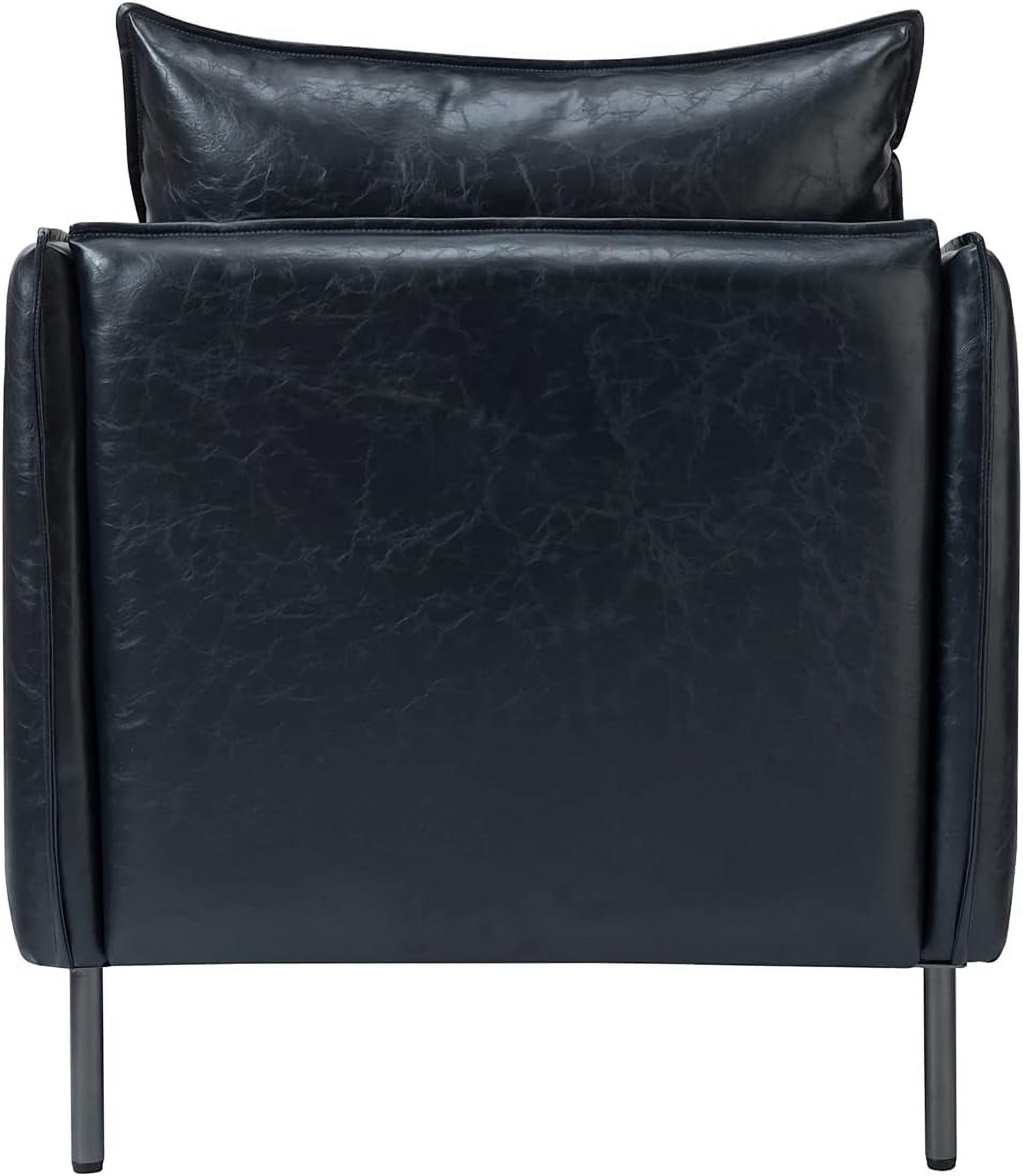 Navy Faux Leather Armchair Set Of 2 N159645