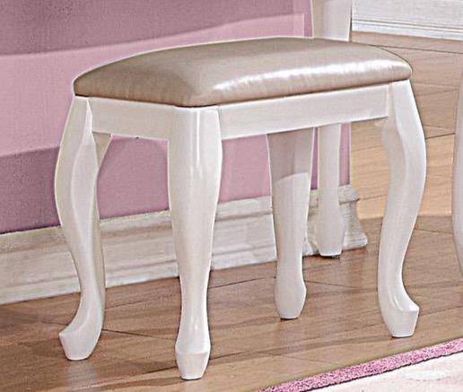 White Vanity Stool V474257