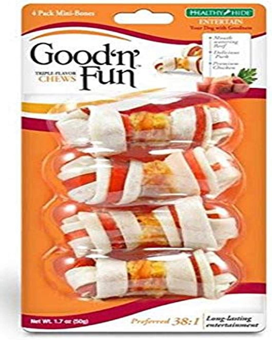 Mini Bones Rawhide Dog Chews, 4 Count (1.7 oz.) V67522