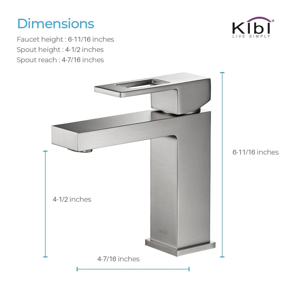 Brushed Nickel Single Hole Bathroom Faucet P145734