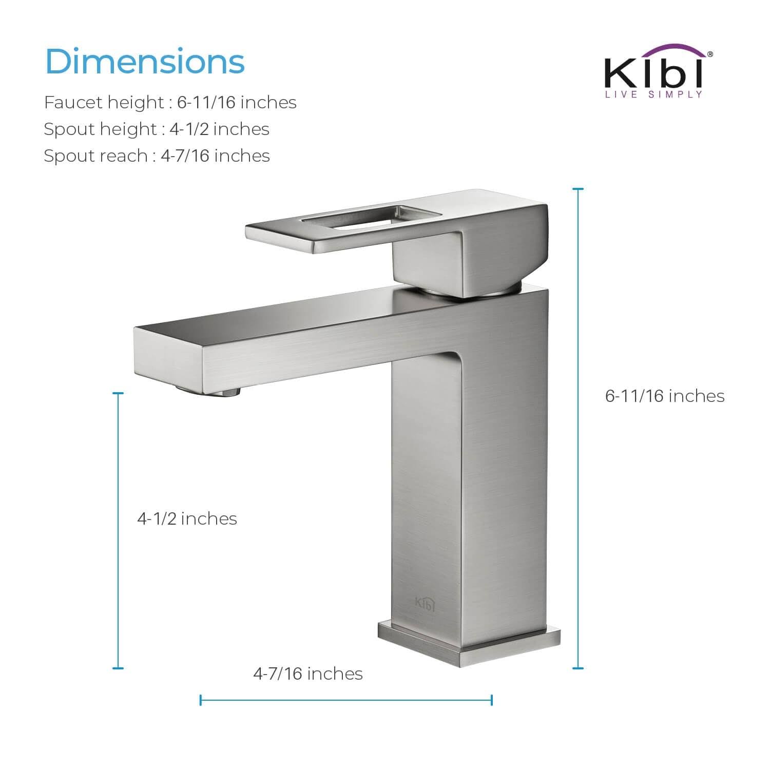 Brushed Nickel Single Hole Bathroom Faucet P145734