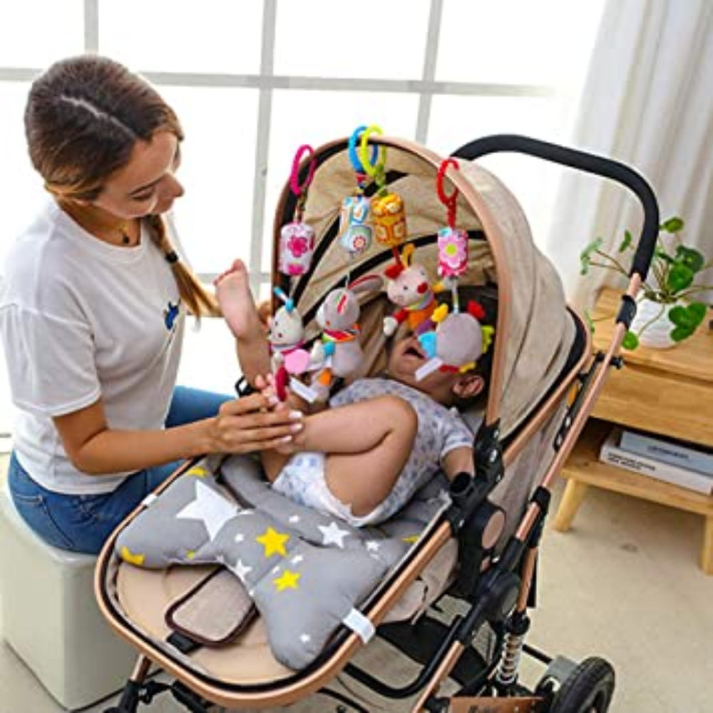 4 Packs Baby Pram Pushchair Toys with Ringing Bell C22387