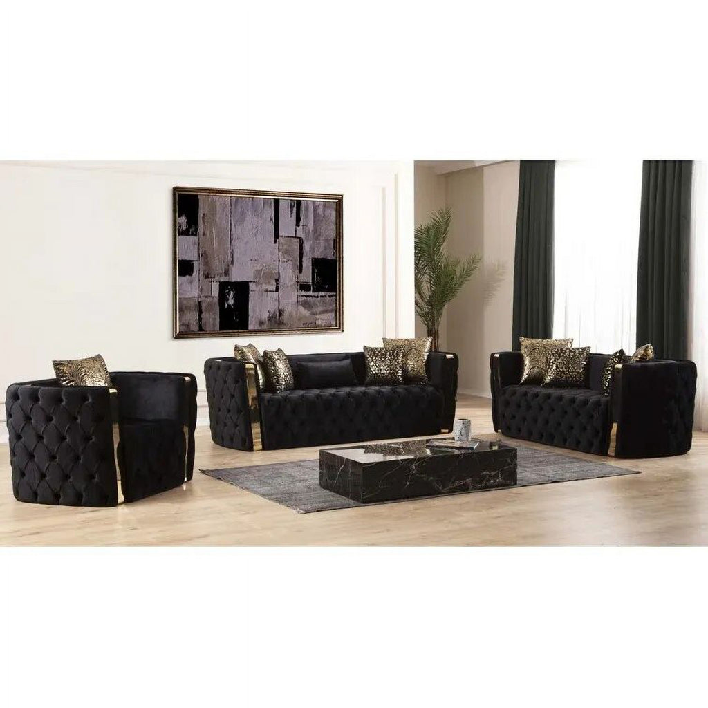 Velvet Sofa Set 3 2 1 Seater Upholstered E939