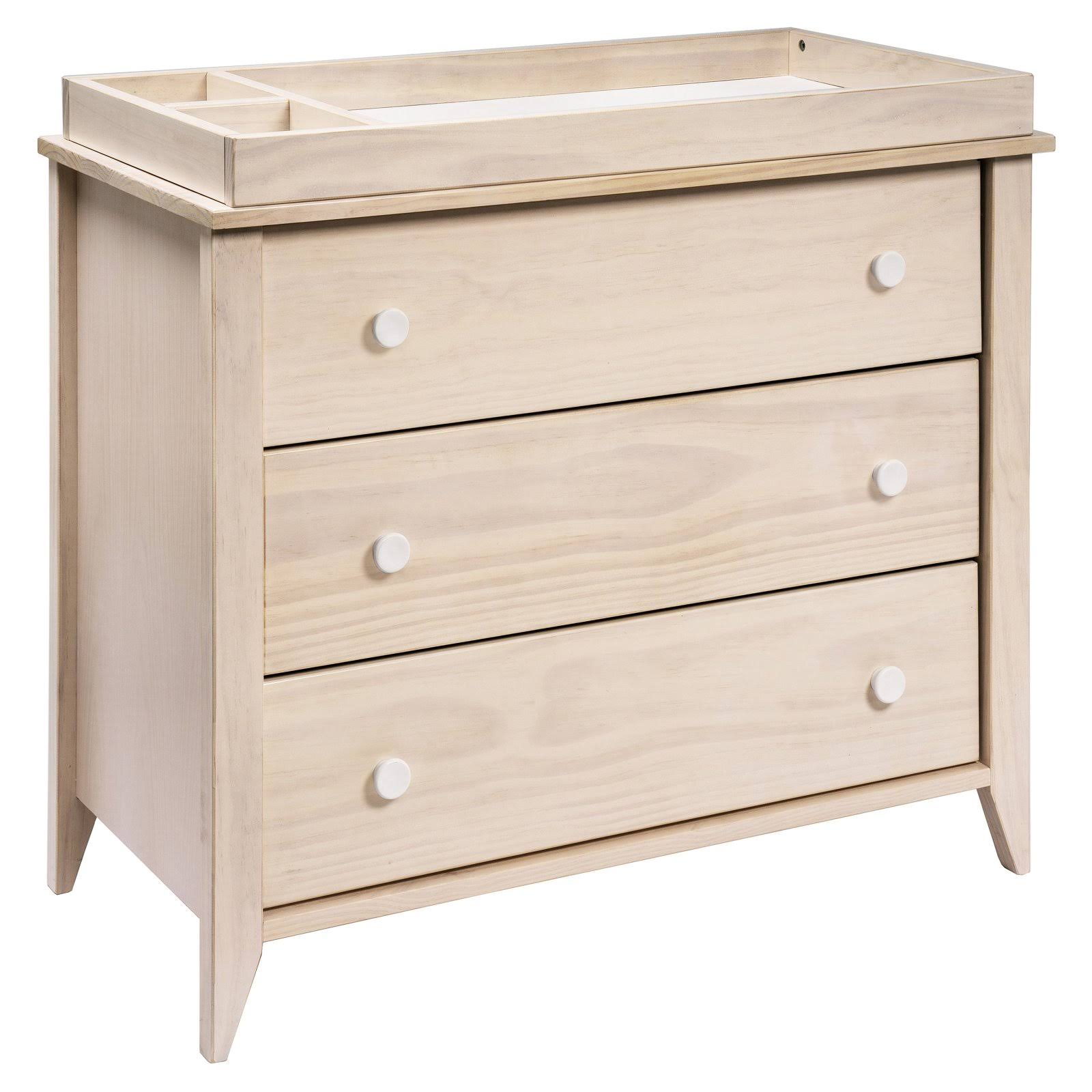 3-Drawer Changer Dresser with Removable Changing Tray Washed Natural White J939388