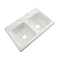 Almond Brown Acrylic Double Bowl Kitchen Sink K46606