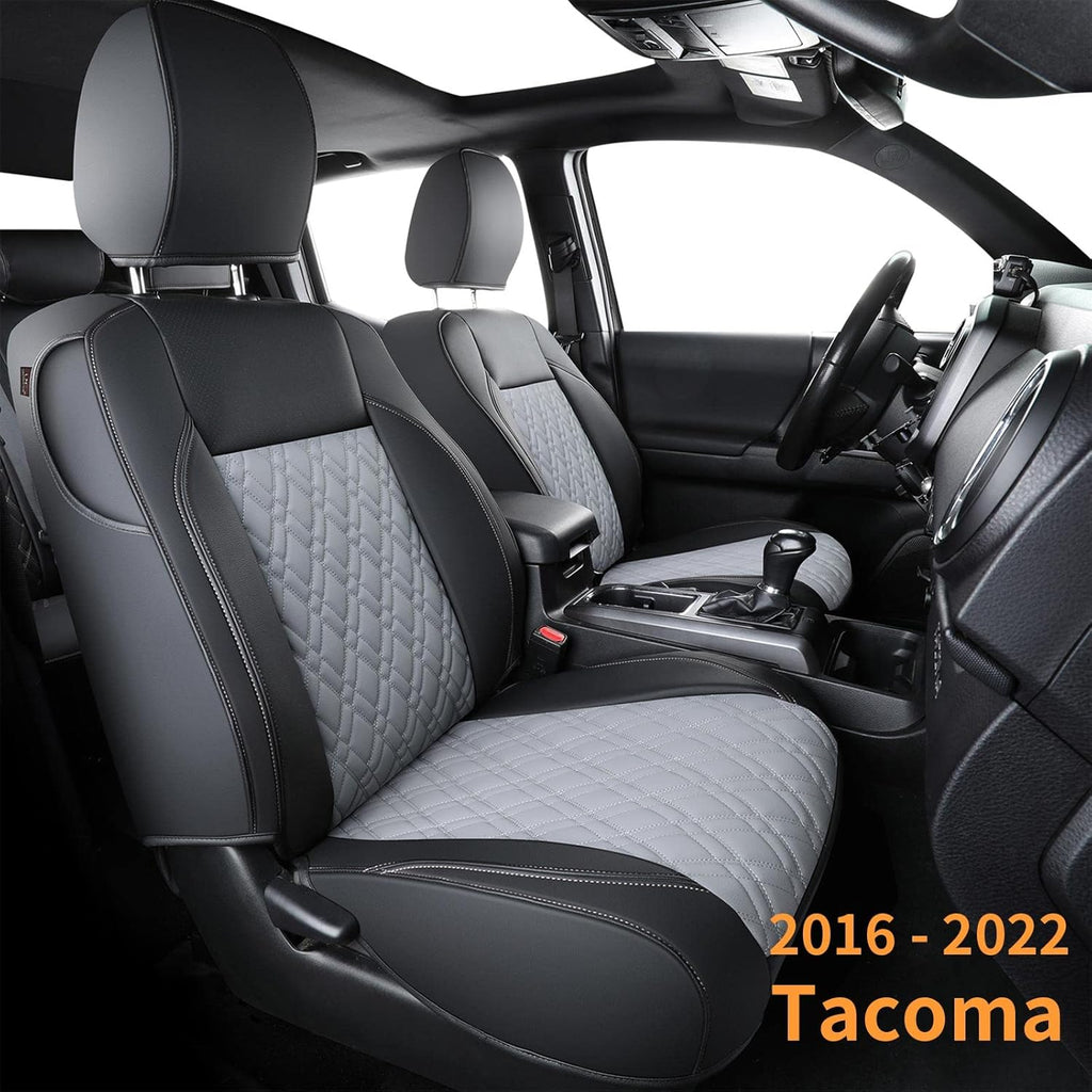 Black Waterproof Faux Leather Tacoma Seat Covers X684