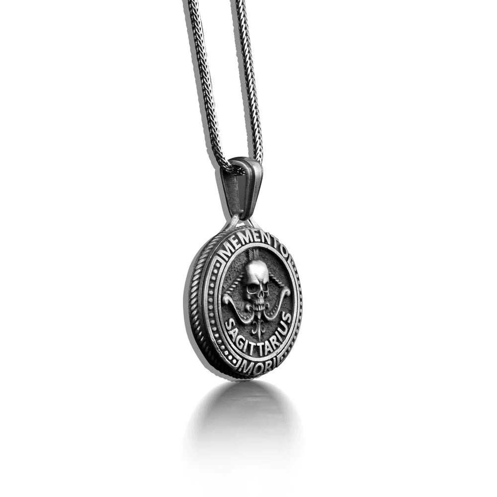 Silver Zodiac Coin Necklace Q757201