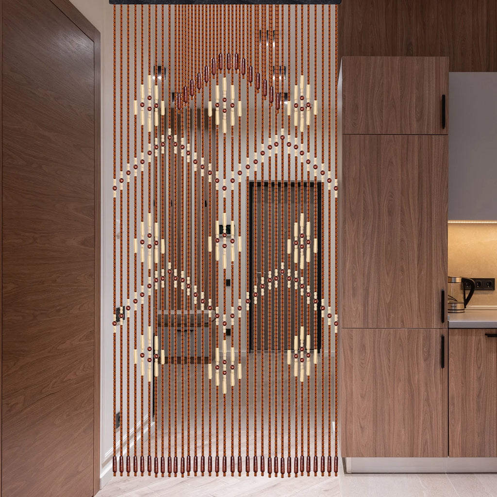 Wooden Bead Door Curtain 35x68in, 32 strands D373182