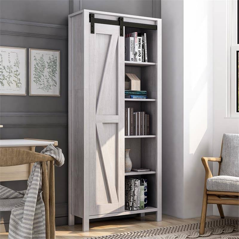 White Oak Wood Sliding Door Pantry E918