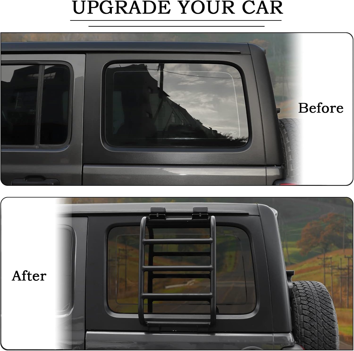 Aluminium Alloy Rear Window Ladder Car Body Functional Decoration Accessories W31093